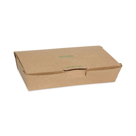 Pactiv Evergreen EarthChoice Tamper Evident OneBox Paper Box, 9 x 4.85 x 2, Kraft, 100PK NOB02KECTE